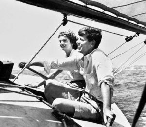 jackie bouvier kennedy and john on a boat.jpg